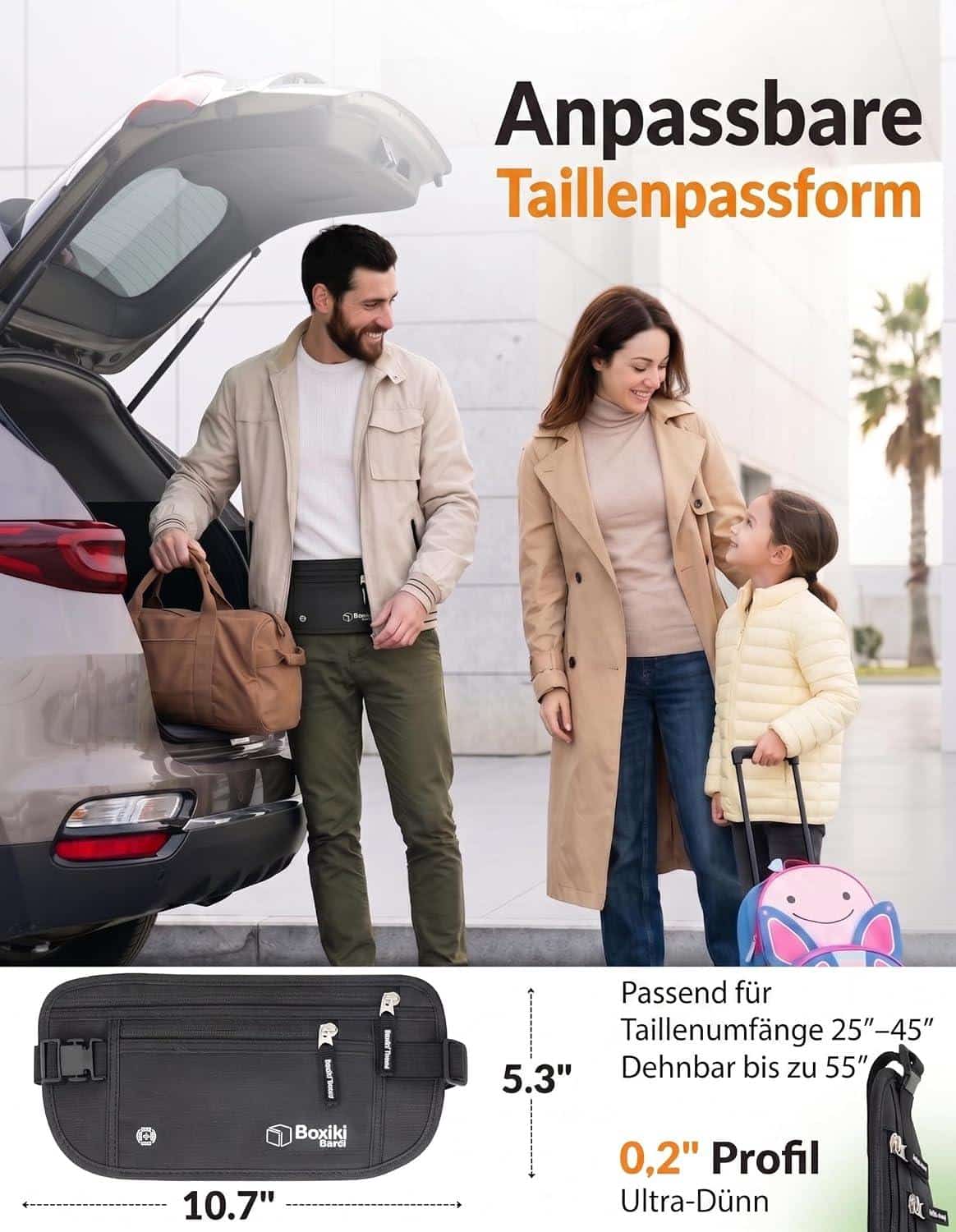 Die besten flachen Bauchtaschen für sichere Reisen und Sport