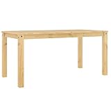 vidaXL Esstisch Panama, Holztisch Tisch für Esszimmer Küche, Küchentisch Speisetisch Rechteckig, Esszimmertisch, 160x80x75cm Massivholz Kiefer