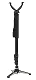 SUDOCA Jagd Einbeinstativ mit V-Jochkopf und 360° drehbarer Dreibein Stativbasis, 24'-58' Outdoor Gewehrauflage Schießstand