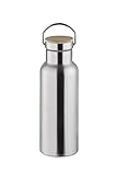 APS 66905 Hochwertige langlebige Edelstahl Isolierflasche/Trinkflasche mit 500 ml inkl. Tragebügel und Ersatzdichtung/auslaufsichere doppelwandige Getränkeflasche für Kinder, Freizeit & Erwachsene