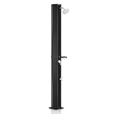 Juskys® Solardusche Victoria 60 Liter - bis 60°C - mit schwenkbarem Duschkopf, Fußdusche & Gartenschlauch Anschluss Gartendusche Außendusche