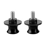 Tbest Motorrad CNC Montageständer Racingadapter Bobbins Ständeraufnahme, 2 Stück M8 Schwingenschutz 8mm Motorrad Heckständer Schwinge Spule Schieber Ständer Schwinge Spulen(Schwarz)