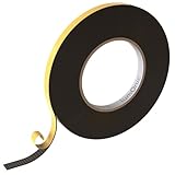 Lumonic 10m EPDM Dichtungsband Selbstklebend 10mm x 1mm | Moosgummi Dichtband für Fenster + Türen | Fensterdichtung, Türdichtung, Gummidichtung zum Kälteschutz