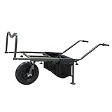BAT-Tackle Carp Trolley MK II – Wendiger Angel-Transportwagen bis 75kg – Längenverstellbare Ladefläche & Luftbereifung – Inklusive Gepäcktasche & Spanngurte – Klappbares Stahlrohrgestell