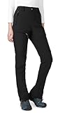 Wespornow Damen Wanderhose Wasserdicht Thermohose Gefüttert Outdoorhose Softshellhose Skihose Warm Ski Pants Women Schneehose Kletterhose Jagdhose Trekkinghose Winter Regenhose（Schwarz，2XL）