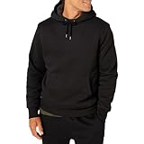 Amazon Essentials Herren Kapuzenpulli mit Sherpa-Futter, Schwarz, M