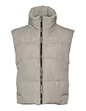 VERO MODA Damen Vmklea Short Waistcoat Noos Steppweste, Silver Lining, M
