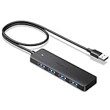 UGREEN 4-Port USB 3.0 Hub Verteiler 5Gbps USB Mehrfachstecker Splitter für MacBook, iMac, Surface, Dell, Thinkpad, USB Stick, Mobile HDD, Desktop PC und mehr (60cm)