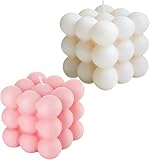 Heyumybit Duftkerze in Würfelform,2 Stück Bubble Kerze Candle,Duftkerze Aromatherapie,Deko Kerze aus Soja Bienenwachs,Natürlich und Wohlriechend Handmade Kerzen