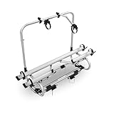 BERGER Fahrradträger Deichsel Wohnwagen | Premium 2XL Deichsel Fahrradträger für 2 Fahrräder bis 50kg Tragkraft | komplett abklappbar für einfachen Zugang zu Wohnwagenöffnungen | inkl. Rahmenhalter
