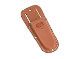FELCO 910 Etui für Gartenscheren (Holster aus Echtleder, mit Gürtelschlaufe + Klammer, Befestigung am Gürtel, für Rebscheren / Baumscheren), 26 x 16 x 12 cm