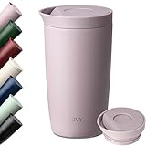 KIVY Thermobecher 350ml [6h heiß & 24h kalt] Isolierter Edelstahl Thermo Kaffee & Tee Becher Spülmaschinenfest & Auslaufsicher - Travel Mug - Coffee Cup - Trinkbecher Heiß - & Kaltgetränke