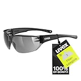 uvex sportstyle 204 - Sportbrille für Damen und Herren - 100% UVA-, B, C Schutz - druckfreier Sitz & perfekter Halt - smoke/smoke - one size
