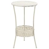 vidaXL Bistrotisch Vintage-Stil Rund Metall Weiß Stehtisch Bartisch Partytisch