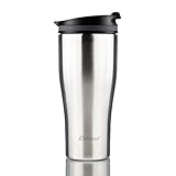 Linnuo Thermobecher Kaffeebecher to go Becher 380ml Trinkbecher Auslaufsicher perfekt fürs Auto & unterwegs Thermobecher klein für Kaffee & Tee Travel Mug Edelstahl