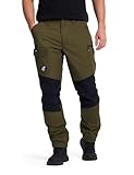 RevolutionRace Nordwand Outdoor Hose für Herren, Hose zum Wandern und für viele Outdoor-Aktivitäten. Robuste und langlebige Wanderhose, Trekkinghose und Arbeitshose für Männer, Dark Olive/Black, XL