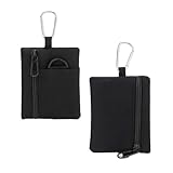 Sdhgerh Mini Bauchtasche Multifunktional Gürteltasche mit Haken Tasche Doppelseitiger Reißverschluss Hüfttasche Herren Damen für Outdoor Camping Wandern Radfahren Klettern ‎Schwarz