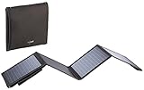 revolt Faltbares Solarpanel: 28-Watt-Solar-Ladegerät mit 2 USB-Anschlüssen (5V/4,8A), faltbar, IPX4 (Solartasche, Solarpanel Camping, Kfz)