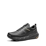 NORTIV 8 Herren wasserdichte Wanderschuhe Leichte Walking Sneaker Trekkingschuhe mit Fußgewölbeunterstützung für Camping Tennis Outdoor Training,Size 43,Schwarz,NMUMHI2505