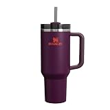 STANLEY 1913 Quencher H2.0 Flowstate Trinkflasche Mit Strohhalm 1.2L - Thermobecher Kühlt 11 Stunden - 48 Stunden Eisgekühlt - Spülmaschinenfest - Thermosflasche BPA Frei - Edelstahl - Plum