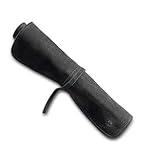 Angus Stoke Messertasche Kochmesser - Premium Leder Kochmesserrolle groß – Messer Tasche Köche - Kochtasche Noah (Schwarz)
