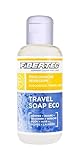 FIBERTEC Travel Soap Eco 250ml - 3-in-1 Reise-Seife flüssig, Körperpflege, Waschmittel & Geschirrspülmittel in einer Universal-Lösung, Biologisch abbaubar, Made in Germany
