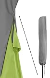 4smile Sonnenschirm Schutzhülle bis Ø 3 m - Funktionelle Sonnenschirmhülle mit Reißverschluss, Stab - Strapazierfähige Schirmhülle, Schutzhülle Sonnenschirm, Polyester Schirmabdeckung, Anthrazit