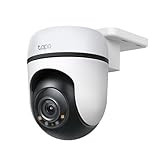 TP-Link Tapo C510W Kameraüberwachung aussen, WLAN IP Kamera, 360° Schwenk-/Neige, 2K Auflösung, Vollfarbige Nachtsicht, IP65 wasserdicht, Intelligente Bewegungsverfolgung, Zwei-Wege-Audio