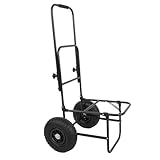 BAT-Tackle TX Tele Trolley – Klappbarer Transportwagen & Sackkarre – Belastbar bis 40kg – 25cm Luftreifen für Gelände – Ausziehbarer Griff – Gartenwagen & Angel-Trolley – Schwarz – Kompakt faltbar