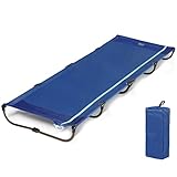 TIMBER RIDGE Feldbett Klappbar leicht 3kg Campingbett Faltbar Einfach zu Bauen Tragbares Campingliege Bequem bis 120kg Reisebett Erwachsene Klappbett Camping für Outdoor Camp Reisen Garten