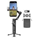 DJI Osmo Mobile 8 Advanced Tracking Combo Gimbal-Stabilisator für Smartphones, Natives AI-Tracking mit Audio und Beleuchtung, 360°-Schwenkrotation, Verlängerungsstab & Stativ integriert, 10 Std. Akku