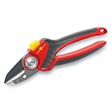WOLF-Garten Amboss-Gartenschere PREMIUM PLUS RS 4000 (für Äste bis 25mm Ø, mit antihaftbeschichteten Klingen, ideal für regelmäßige Baumschnitt-Arbeiten) 73CFA005650, Rot/Gelb