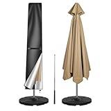 Casenly Sonnenschirm Schutzhülle, Abdeckung für Sonnenschirm bis ca. 300 cm Schutzhüllen Sonnenschirme mit Stab 210D Oxford Schirmhülle Abdeckhauben für wasserdichte Wetterfeste UV-Anti (190x50x30cm)