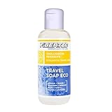 FIBERTEC Travel Soap Eco 100ml - 3-in-1 Reise-Seife flüssig, Körperpflege, Waschmittel & Geschirrspülmittel in einer Universal-Lösung, Made in Germany