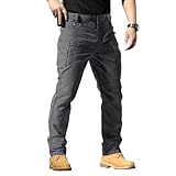 Arbeitshosen Männer Cargohose Herren Leichte wasserdichte Outdoor Wanderhose Arbeitshosen mit Seitentaschen Männer Ripstop Taktische Hose Sommer mit Multi Taschen