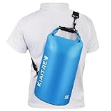 Kiaitre Dry Bag, Wasserdichte Tasche mit Schultergurt, 5L 10L 20L Roll Top Wasserdichter Beutel Rucksack für Bootfahren, Rafting, Schwimmen,Snowboarding,Kajak Fahren