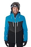Killtec Herren Ksw 45 Mn Jckt Skijacke Funktionsjacke mit abzippbarer Kapuze und Schneefang, schwarz blau, 4XL EU