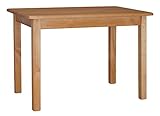 k koma Massiver Esstisch aus Kiefernholz – 100 x 60 cm, ideal für Küche, Esszimmer oder Restaurant – Direkt vom Hersteller, NEU (Erle Farbe)