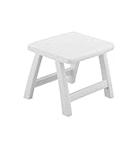 Kettler Hocker Roma – stabiler Gartenhocker für Relaxstuhl und Gartenliege – aus wetterfestem und UV-beständigem Kunststoff – perfekt als Sitzhocker oder Beistelltisch auf Terrasse und Balkon – weiß