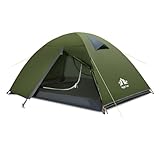 Night Cat Camping 2 Personen Zelt: Wasserdicht Leichtes 3 Jahreszeiten 2 Mann Einfach Aufzubauen mit Vorzelt und Kleines Packmaß für Outdoor Trekking Festival