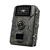 Wildkamera mit Nachtsicht, Wärme- & Bewegungsauslöser, Full HD 1080p Auflösung (1920x1080 (16:9)@30 fps), IP66 Schutz, 90°-Weitwinkel-IR-Erfassungsbereich für ein breiteres Sichtfeld, 2-Zoll-LCD