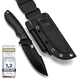 Wolfgangs ODENWOLF Outdoor-Messer AMBULO mit Kydex Holster - Edles Jagdmesser aus einem Stück D2 Stahl gefertigt - DAS Bushcraft Messer - Perfektes Survival Messer