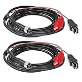 2 Pakcs Netzkabel für elektrische Angelrolle, 3 m, Batterieanschlusskabel passend für Daiwa Tanacom 1000 750 500, Seaborg 500MJ, Shimano, BeastMaster, Leobritz, ForceMaster
