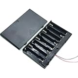 Batteriehalter AA,12V 8xAA,Batteriefach,Batterie Klein,Batteriebox,battery Kunststoffbatterie Robuste Mit Schalter für Heimwerker Spielzeuge,Akku Aufbewahrungsbox mit EIN/AUS,Batteriehaltefach