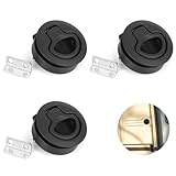 SSHUIKKAI 3 Stück Push Lock Schloss Wohnmobil, Camping Schubladen Verschluss, Pull Lock, Pushlocks Camper, Lock Möbelschloss, für Wohnmobil Camper Ausbau Druckschloss(Schwarz)