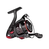 Abu Garcia Cardinal X Spinnrolle; Hochleistungsrolle für das Angeln mit Raubfischködern im Süßwasser, ideal für die Jagd auf Forelle, Barsch, Hecht und Lachs, Unisex, schwarz/rot, Größe 3000
