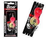 Angel-Berger Wild Devil Baits Buttlöffel Rig UV Butt Lure with Rig Butt Löffel Vorfach montiert Plattfisch Meeresvorfach Brandungsvorfach (80g, Luminus Pink)