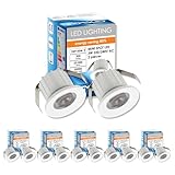 Sigmaled lighting, Mini-LED-Einbaustrahler 3W, dimmbar, Warmweiß 3000K, 300 Lumen, Runde Einbauspot, 220/240V AC, 10er-Pack (5 Box mit 2 Stuck)