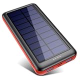 Feob Solar Powerbank 26800mAh, [2026 Upgrade Steuerungs-IC] Solar Ladegerät 2 USB Aufladen Externer Akku Handy Ladegerät Camping Outdoor Kompatibel iPhone 17/16/15, Samsung, Tablets usw