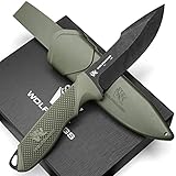 Wolfgangs W1 Outdoor Messer feststehende Klinge - Inkl. Scheide - Ideales Jagdmesser aus einem Stück 440C Stahl gefertigt - Premium Survival - Perfektes Bushcraft Messer Outdoor